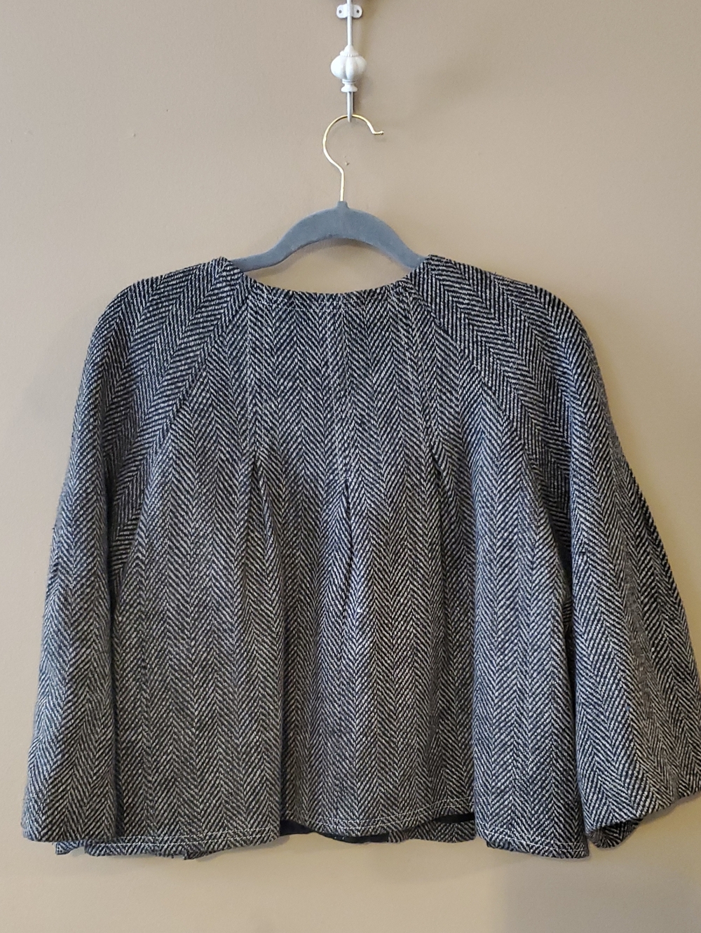 Bob Mackie Herringbone Blazer Coat Size 16 - Picture 3 of 10